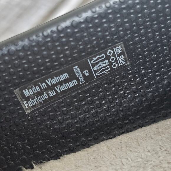 Crocs Mammoth Black/Gray Faux Fur Lined Ballet Flats Size 9 - Picture 6 of 9